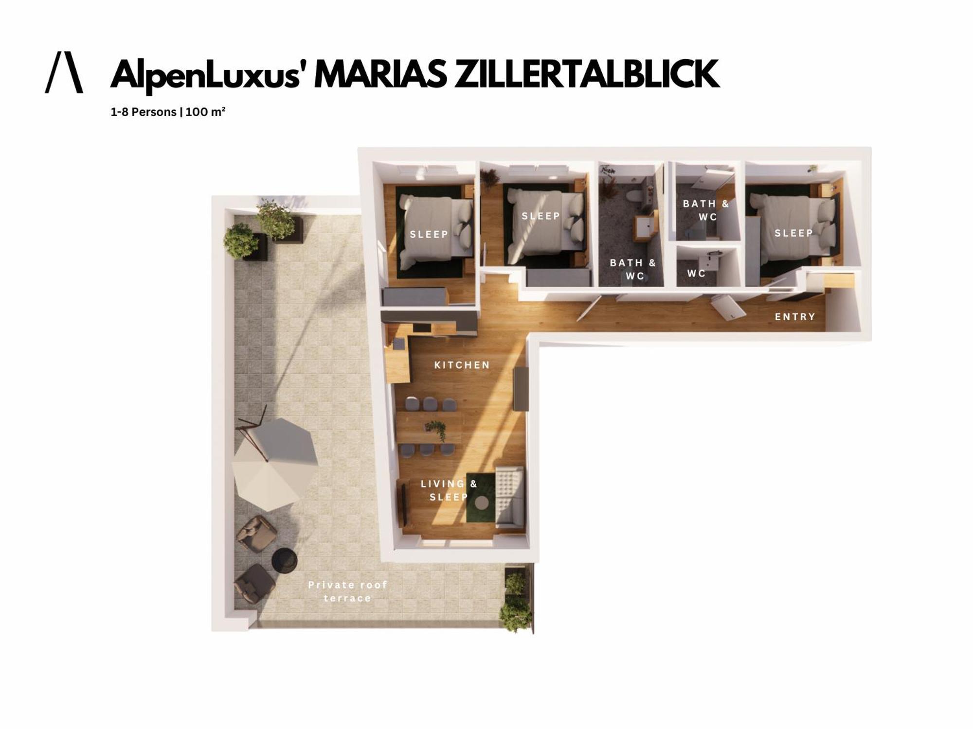 Alpenluxus Presents - Marias Zillertalblick With Roof Terrace, 3 Bedrooms & Parking Space سخليترس المظهر الخارجي الصورة